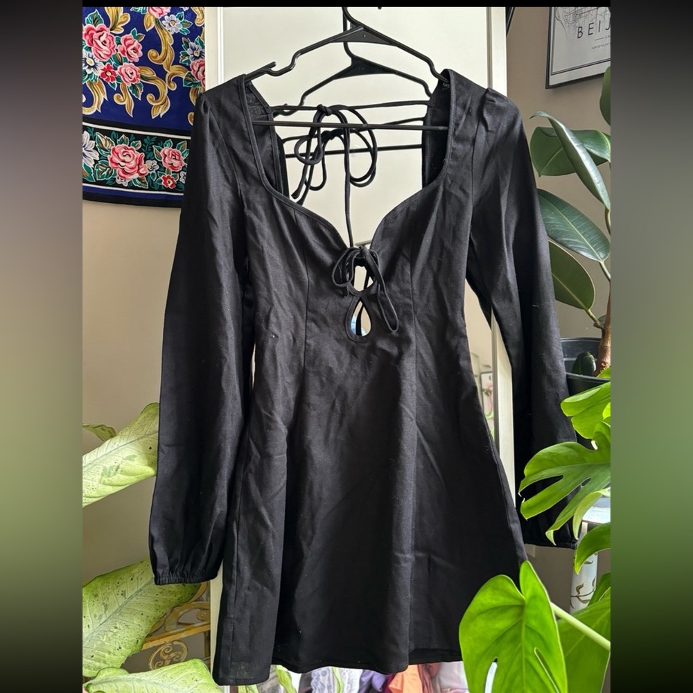 Princess Polly Arabela Mini Dress black Size 2 NWT
